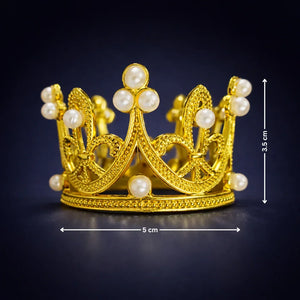 Luxury Plastic Crown Topper | Premium Cake Decoration | 1 Piece - Bakeyy.com - India - Luxury Plastic Crown Topper | Premium Cake Decoration | 1 Piece - Design 9 70.00