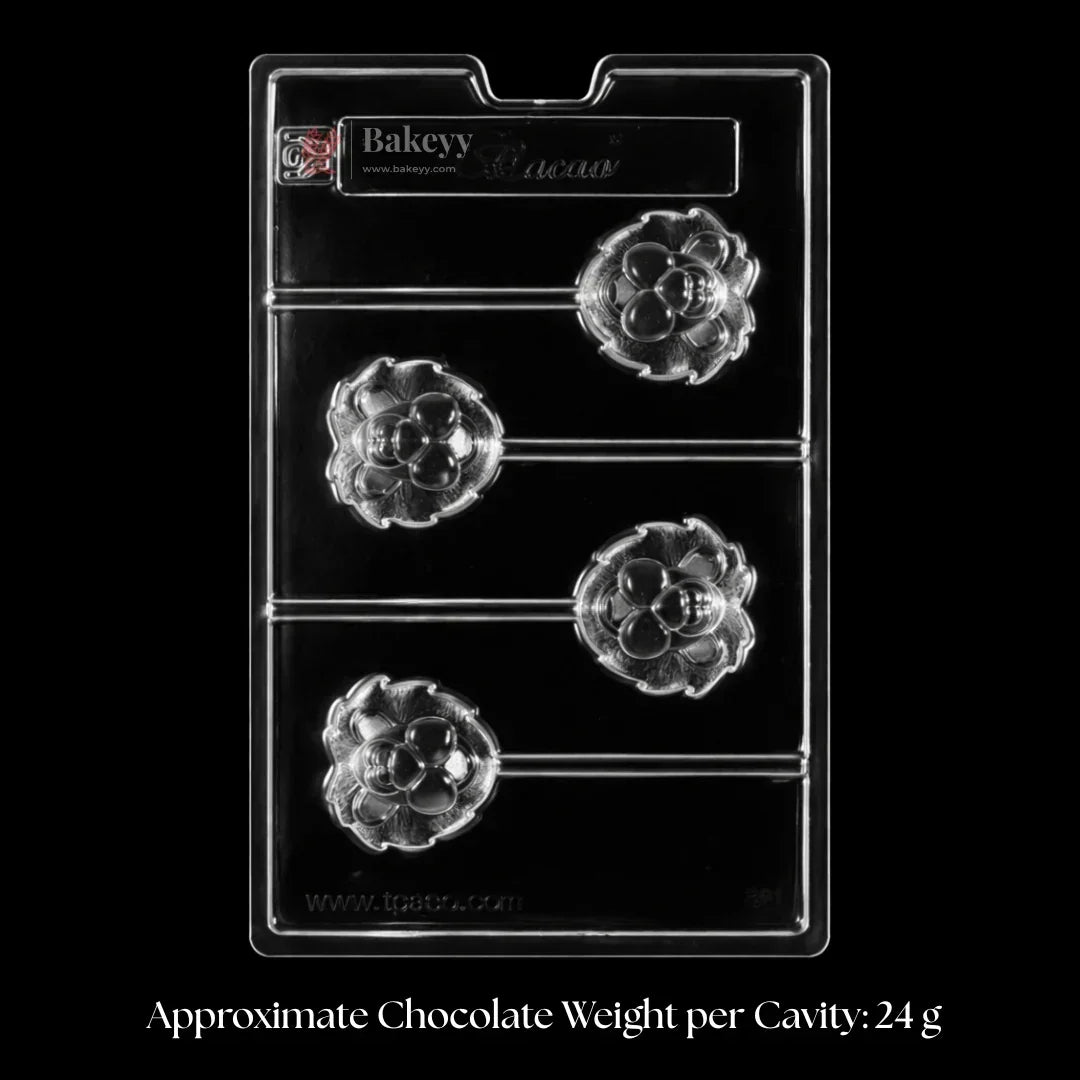 Mould 291 | Lion Face Lollipop Chocolate Mould | 4 Cavity | Pack of 1 - Bakeyy.com - India - Mould 291 | Lion Face Lollipop Chocolate Mould | 4 Cavity | Pack of 1 - Default Title 70.00