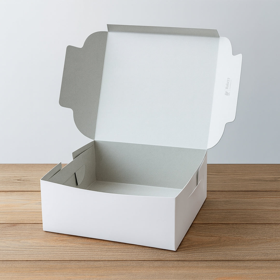 Plain White Cake or Pastry Box | Grey Back Cake Box | Pack Of 50