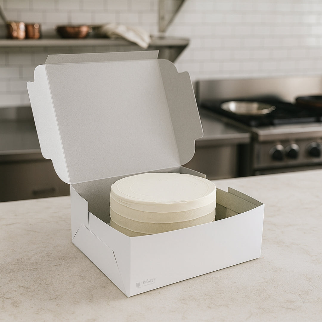 Plain White Cake or Pastry Box | Grey Back Cake Box | Pack Of 50