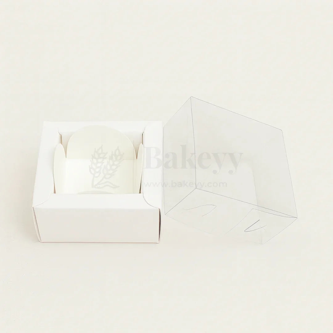 1 Cavity Chocolate Box| White Colour Cavity Box| Pack of 100 - Bakeyy.com - India - 1 Cavity Chocolate Box| White Colour Cavity Box| Pack of 100 - Default Title