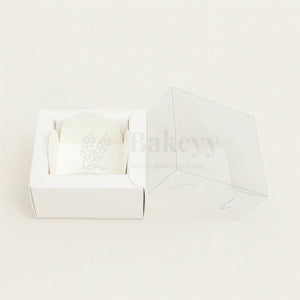 1 Cavity Chocolate Box| White Colour Cavity Box| Pack of 100 - Bakeyy.com - India - 1 Cavity Chocolate Box| White Colour Cavity Box| Pack of 100 - Default Title