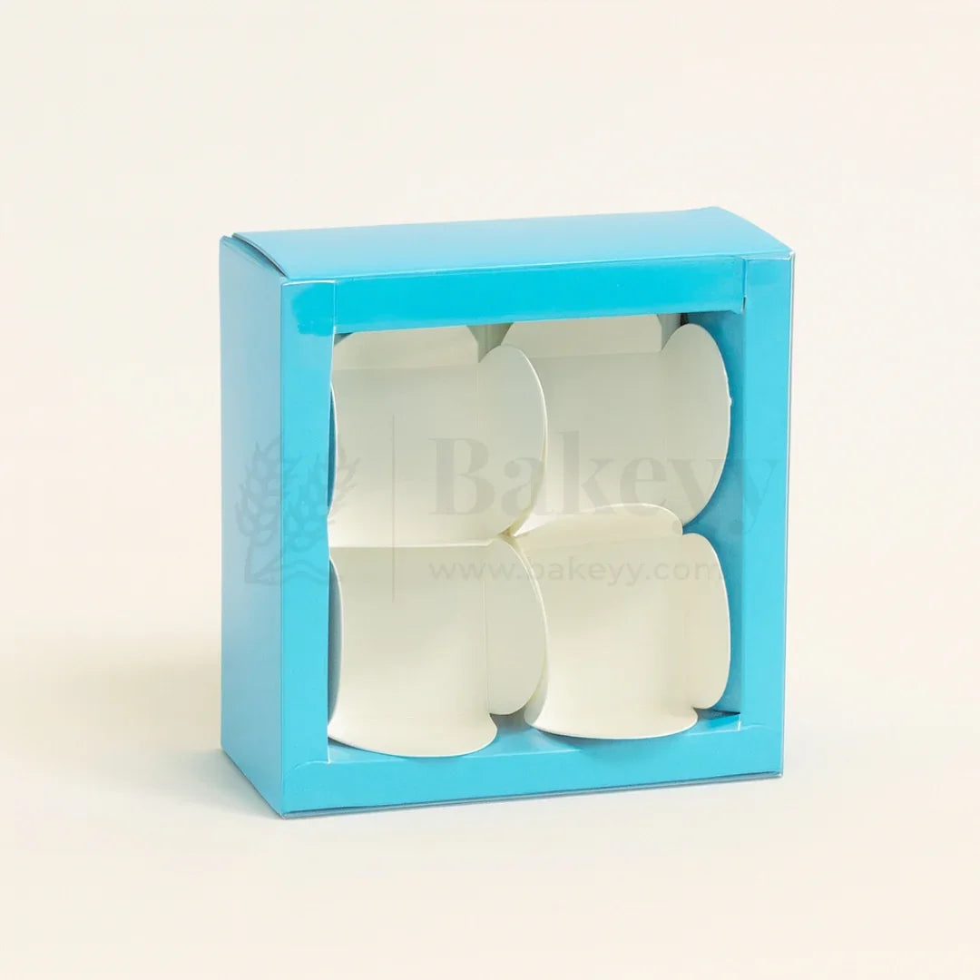4 Cavity Chocolate Box| Blue Colour Cavity Box| Pack of 50