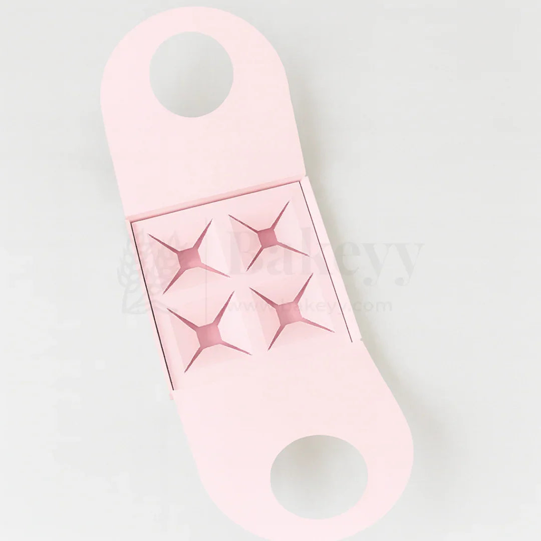 4 Jar Holder with Handle-Pink | Pack of 10 - Bakeyy.com - India - 4 Jar Holder with Handle-Pink | Pack of 10 - Default Title