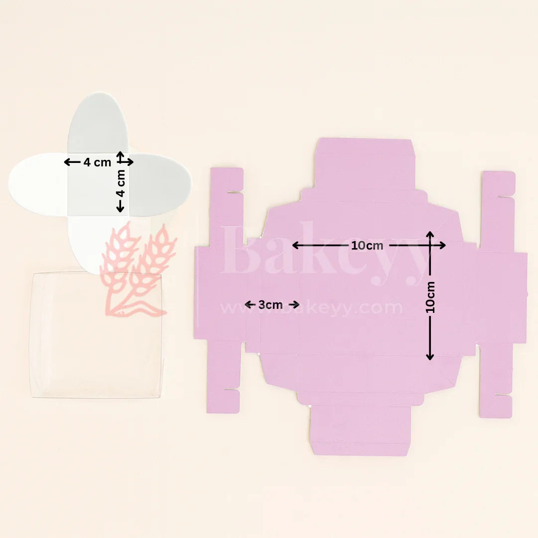 4 Cavity Chocolate Box| Pink Colour Cavity Box| Pack of 50