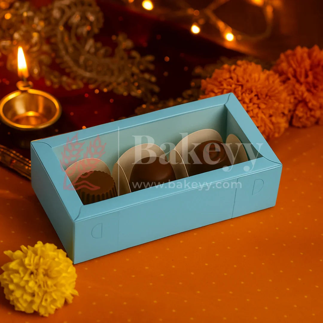 3 Cavity Chocolate Box| Blue Colour Cavity Box| Pack of 100