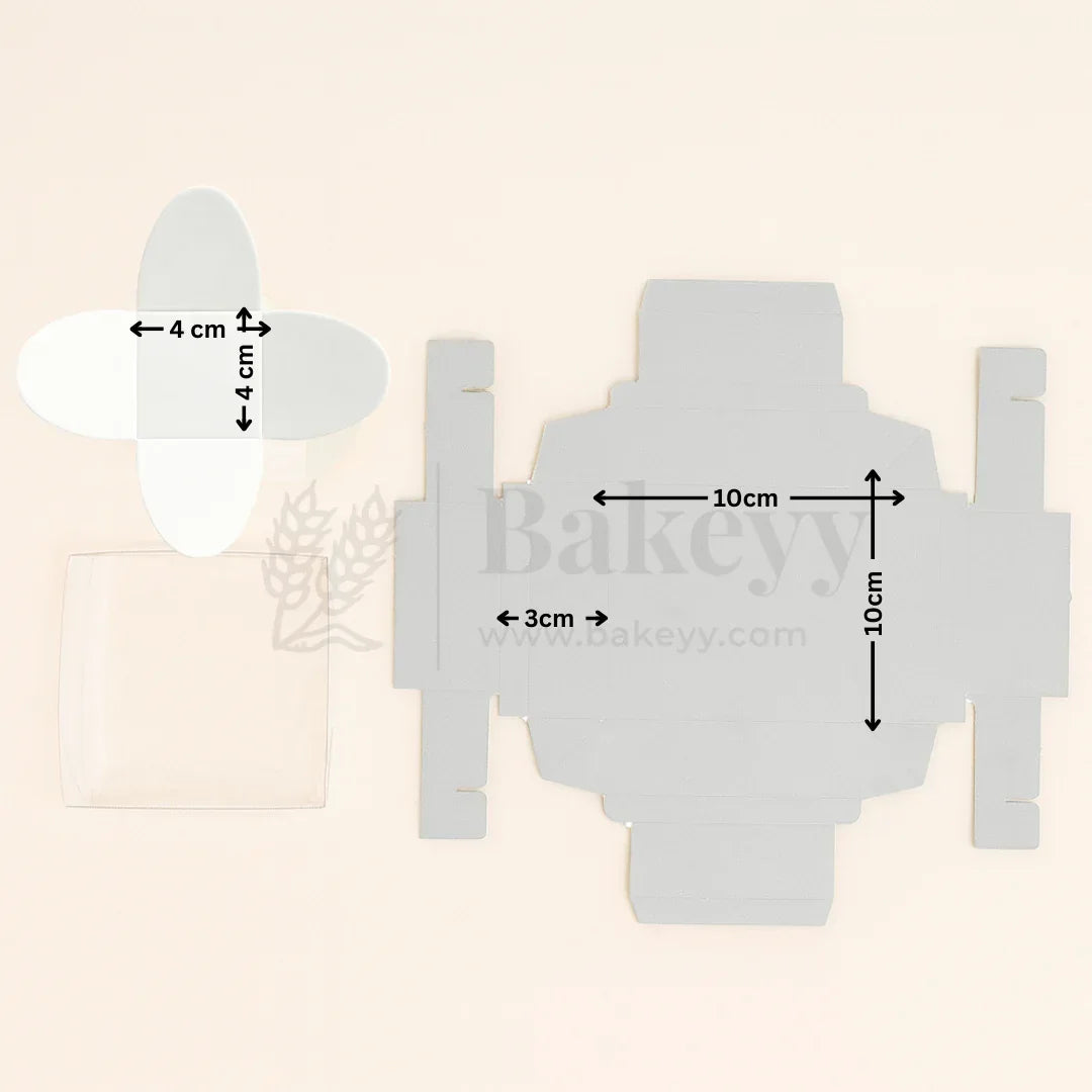 4 Cavity Chocolate Box| White Colour Cavity Box| Pack of 50 - Bakeyy.com - India - 4 Cavity Chocolate Box| White Colour Cavity Box| Pack of 50 - Default Title