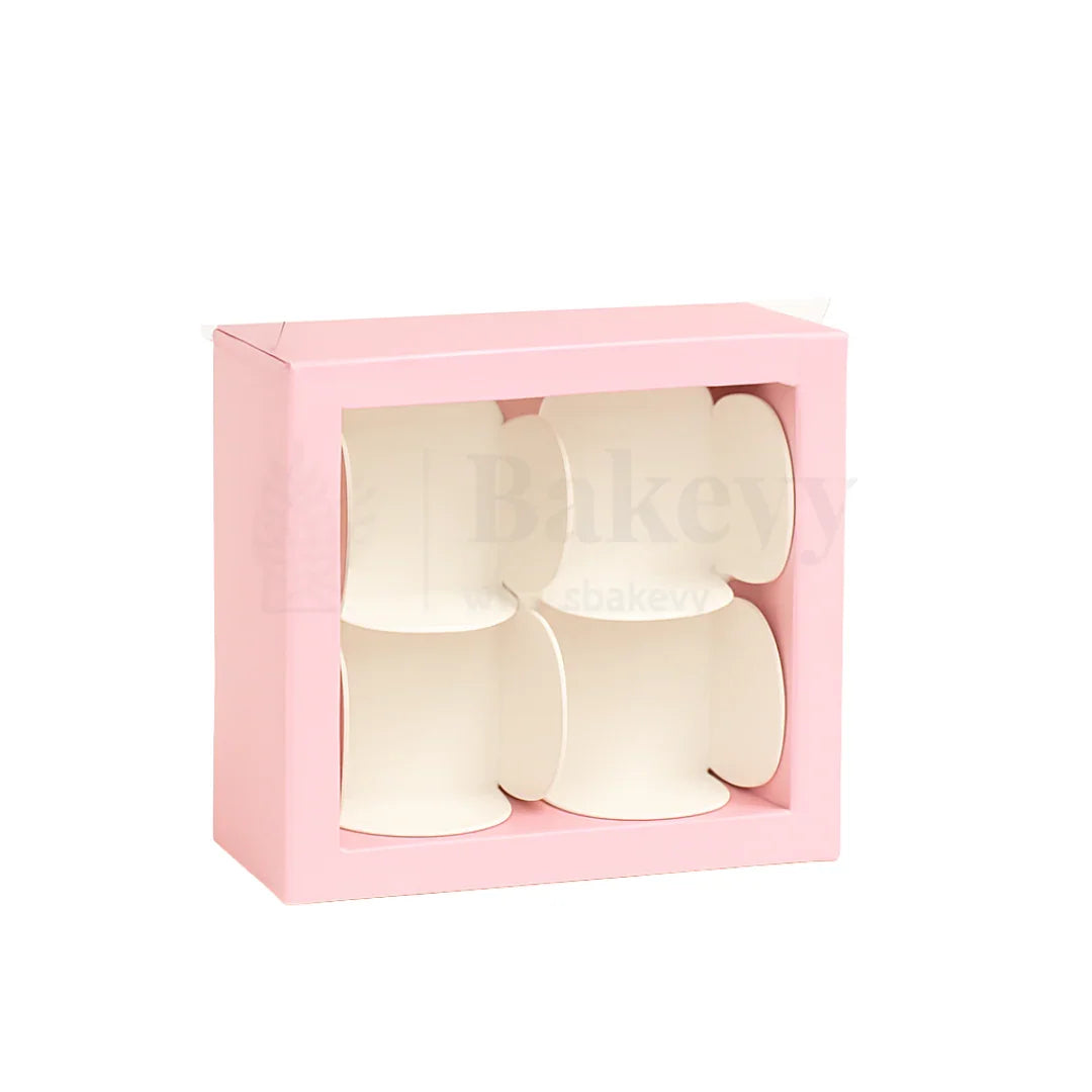 4 Cavity Chocolate Box| Pink Colour Cavity Box| Pack of 50