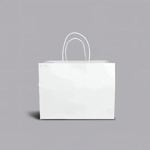 White cake bag with handles for bakery or gift packaging, Bakeyy wholesale supplies