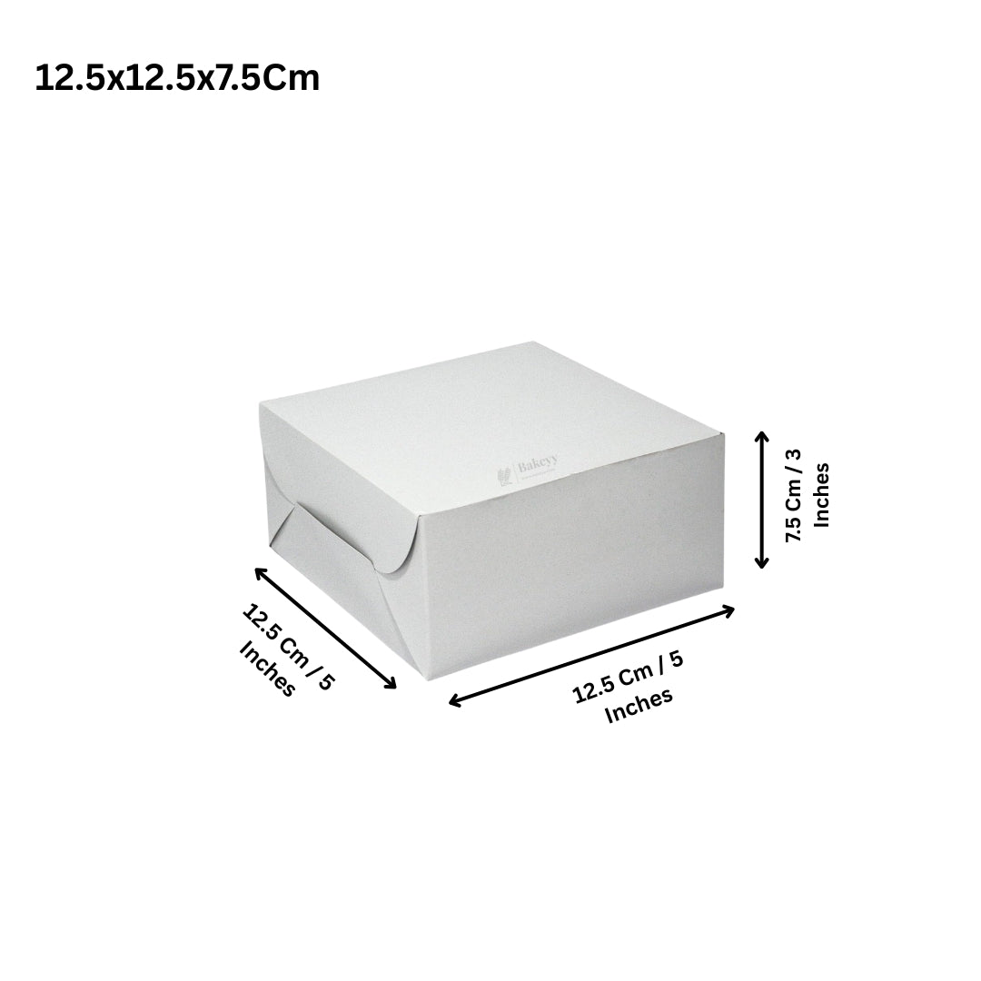 Plain White Cake or Pastry Box | Grey Back Cake Box | Pack Of 50