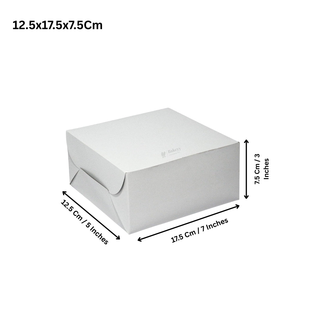 Plain White Cake or Pastry Box | Grey Back Cake Box | Pack Of 50