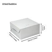 White cake box 17.5x17.5x10 cm for bakery gift packaging from Bakeyy wholesale shop