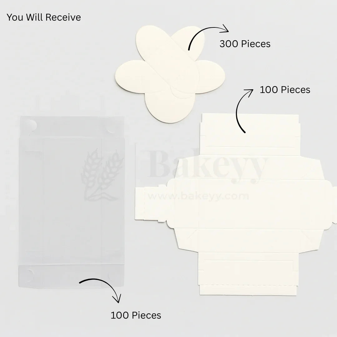 3 Cavity Chocolate Box| White Colour Cavity Box| Pack of 100