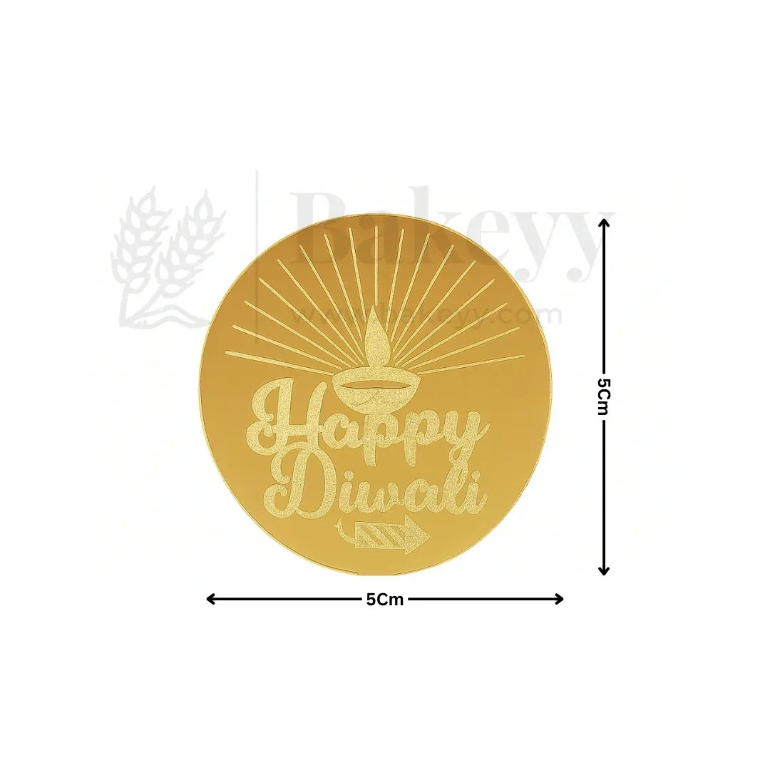 Happy Diwali Cut Out Topper | Pack of 1 - Bakeyy.com - India - Happy Diwali Cut Out Topper | Pack of 1 - Default Title