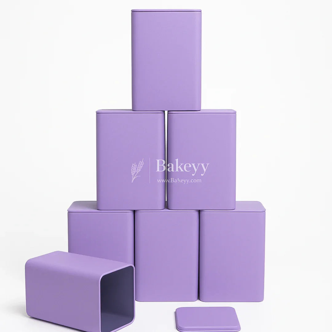 Premium Tin Box – 9x9x15cm| Perfect for Gifting – Candies, Chocolates, Dry Fruits |(1 Pc) - Bakeyy.com - India - Premium Tin Box – 9x9x15cm| Perfect for Gifting – Candies, Chocolates, Dry Fruits |(1 Pc) - Powder Blue