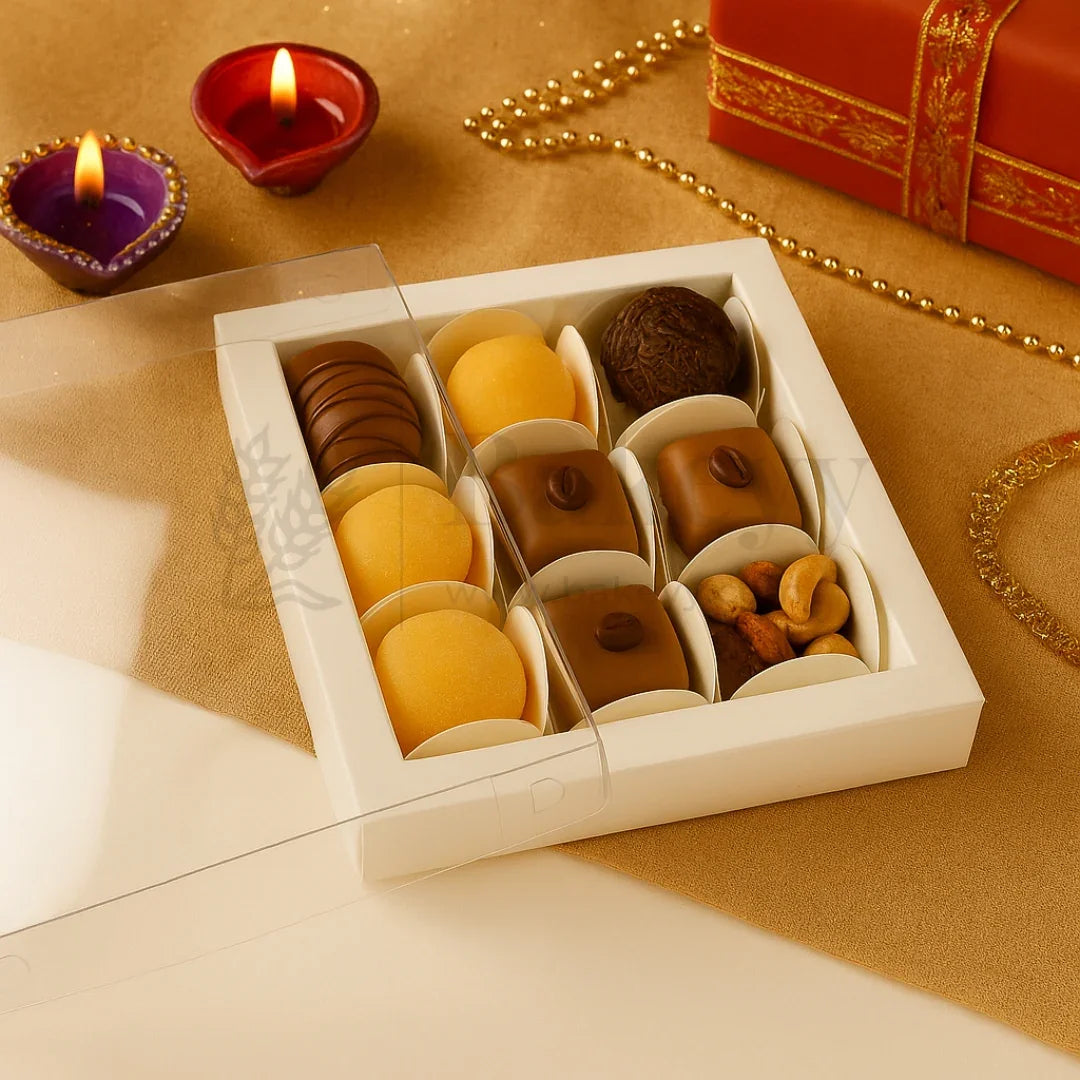 9 Cavity Harley Chocolate/ Sweet Box| Diwali Gift Box| Multipurpose Box| Pack of 25