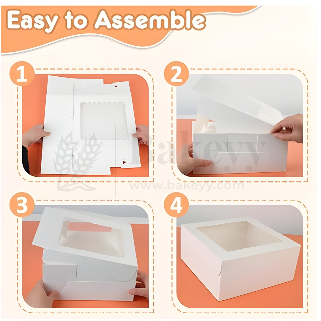 Coloured Brownie Boxes | Perfect for Brownies, Cookies | Pack of 10