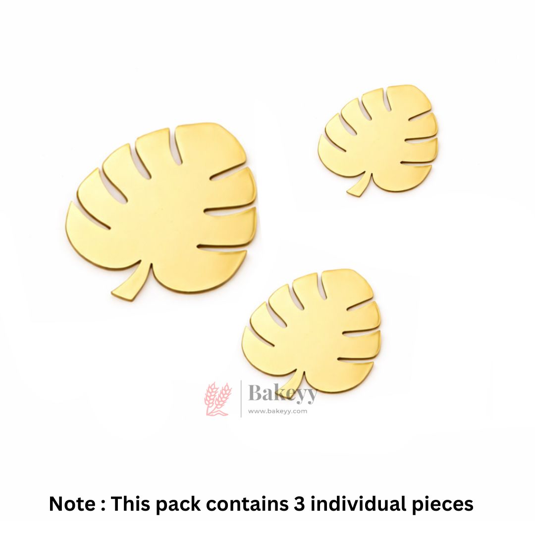 Gold Acrylic Cake Decoration Set Hearts, Stars, Leaves & Butterflies | Cake Topper Accessories | Pack of 1