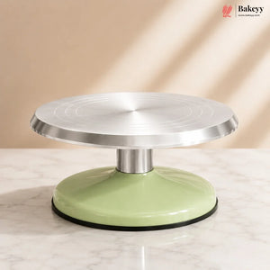 Cake turntable with a beige background