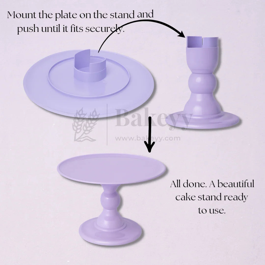 10 Inch Round | Detachable 2 Piece Cake Stand | Lavender | 1 Piece