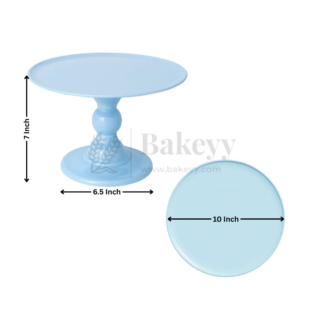 10 Inch Round | Detachable 2 Piece Cake Stand | Light Blue | 1 Piece