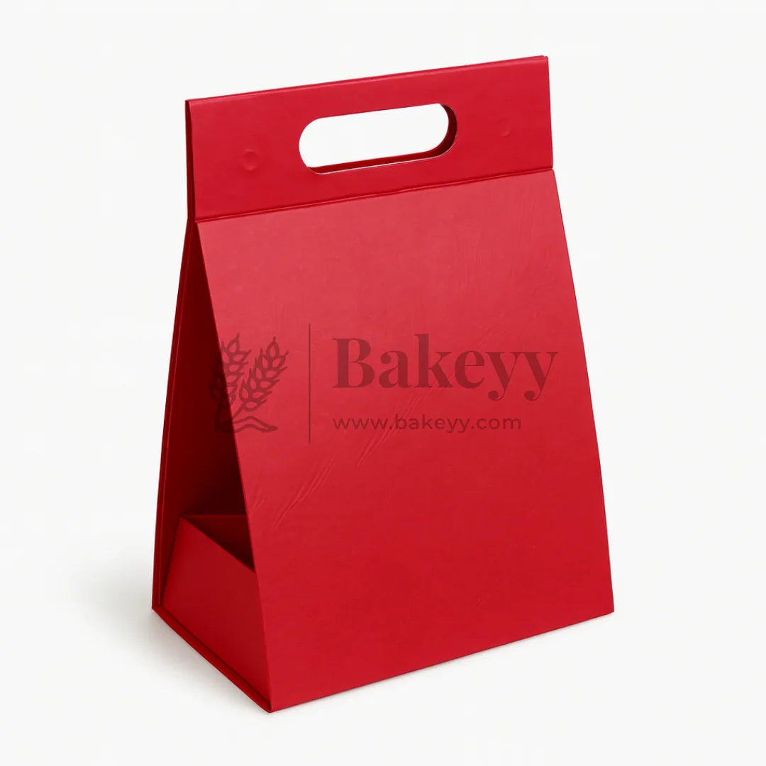 7.5x5x10 Inches | Triangular Collapsible Hamper Box | Red | Pack of 1