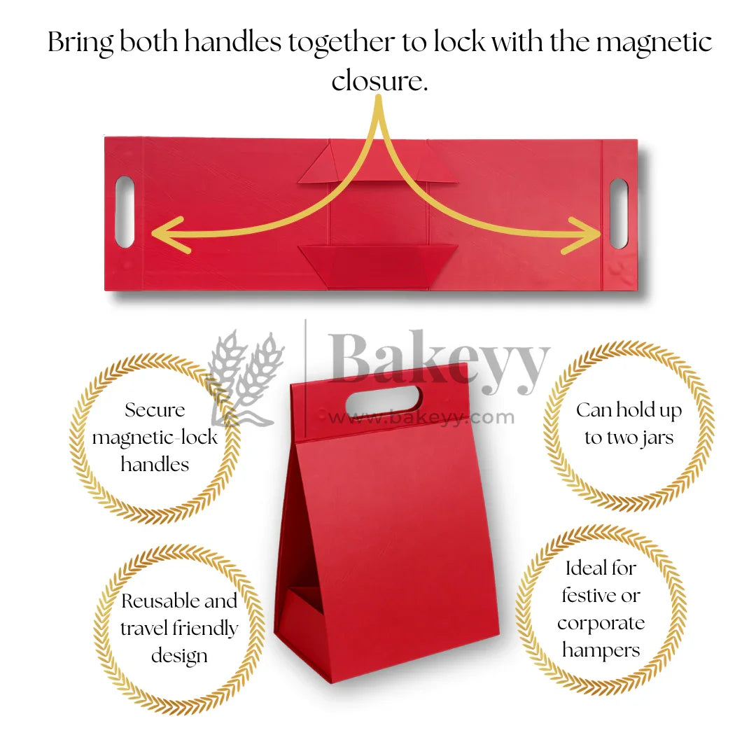7.5x5x10 Inches | Triangular Collapsible Hamper Box | Red | Pack of 1