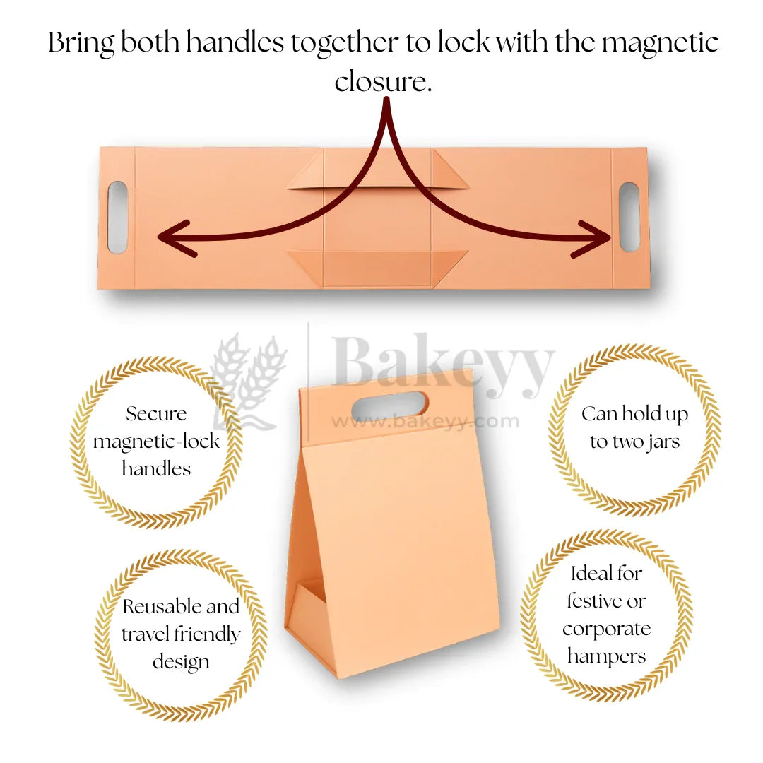 7.5x5x10 Inches | Triangular Collapsible Hamper Box | Peach | Pack of 1