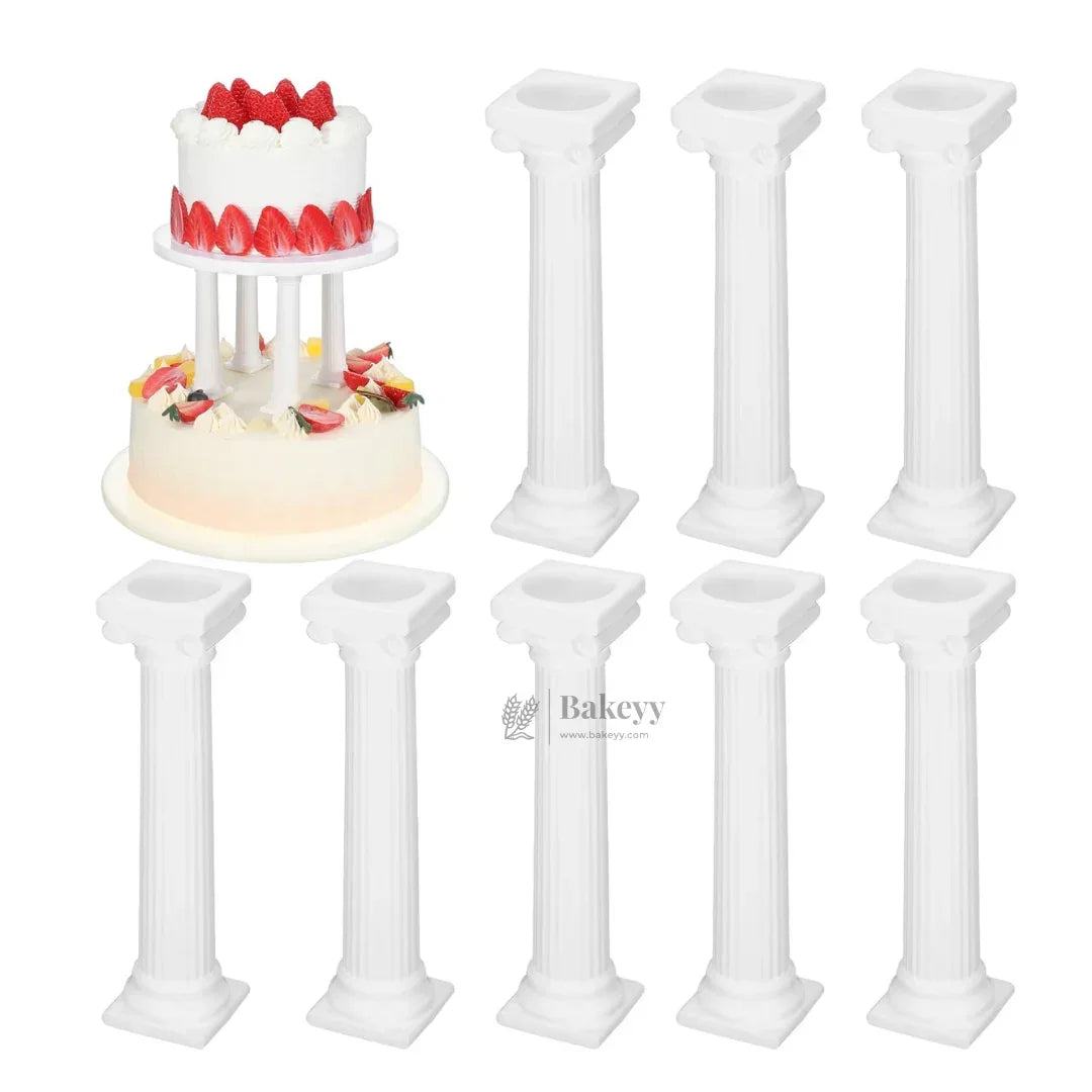Cake Supporting Pillars | Roman Column Cake Stand Supports | Pillar Dowel Rods | Pack of 4 - Bakeyy.com - India - Cake Supporting Pillars | Roman Column Cake Stand Supports | Pillar Dowel Rods | Pack of 4 - Small 156.00