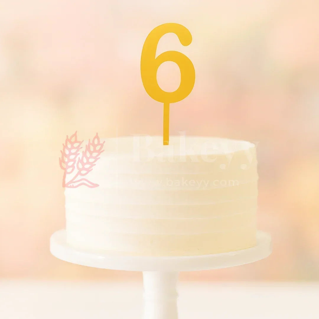Acrylic Number Cake Toppers | Classic Numeric Design | 0–9 | 3 Inch & 5 Inch | Pack of 5 - Bakeyy.com - India - Acrylic Number Cake Toppers | Classic Numeric Design | 0–9 | 3 Inch & 5 Inch | Pack of 5 - 3 Inch / 6 50.00