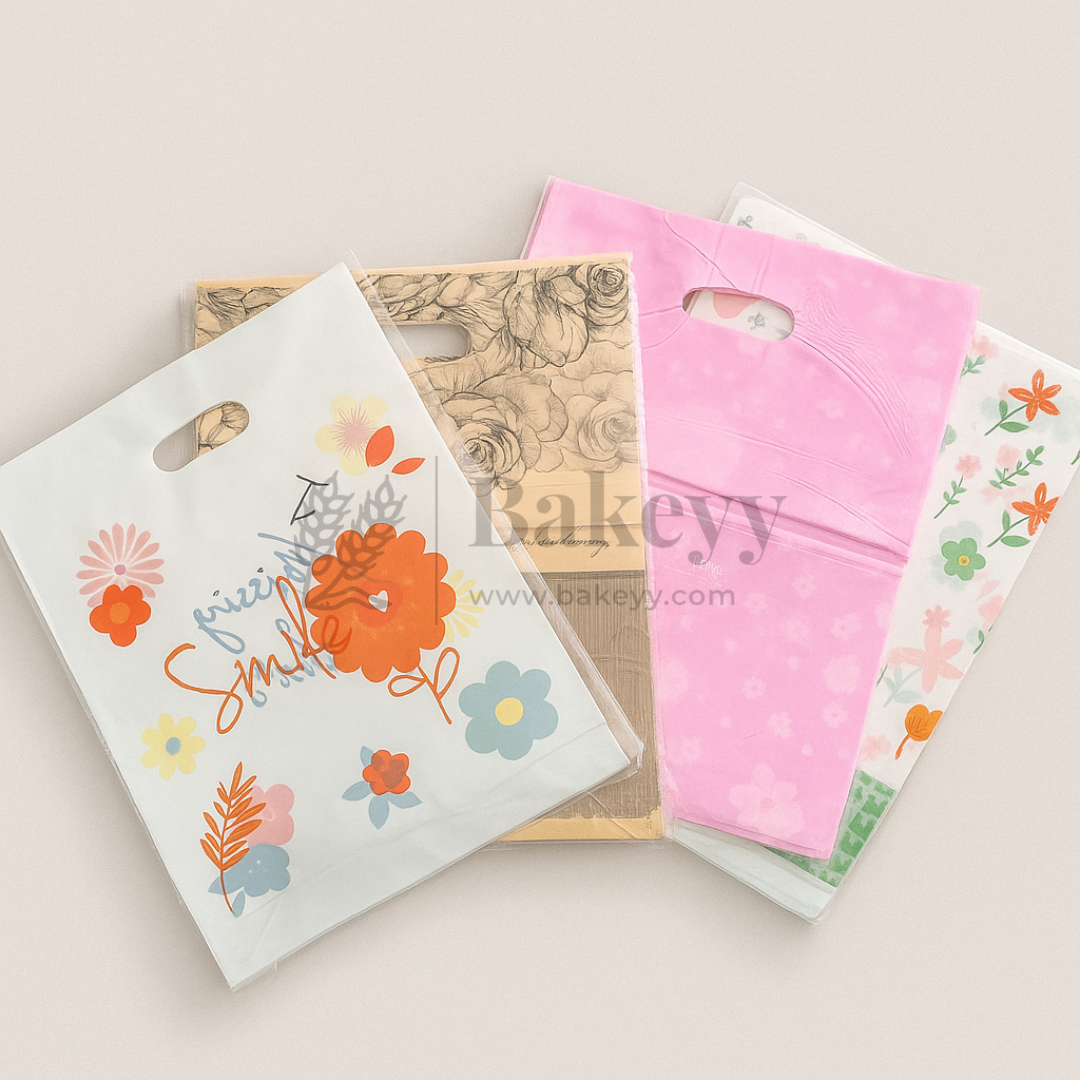 Premium Printed Carry Bags | 4 Size Options | Various Designs for Return Gifts & Hampers | Pack of 100