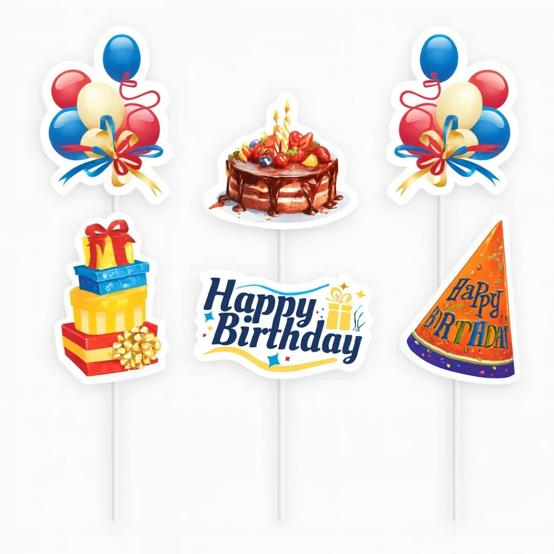Celebration_themed_cake_topper_5 - Bakeyy.com