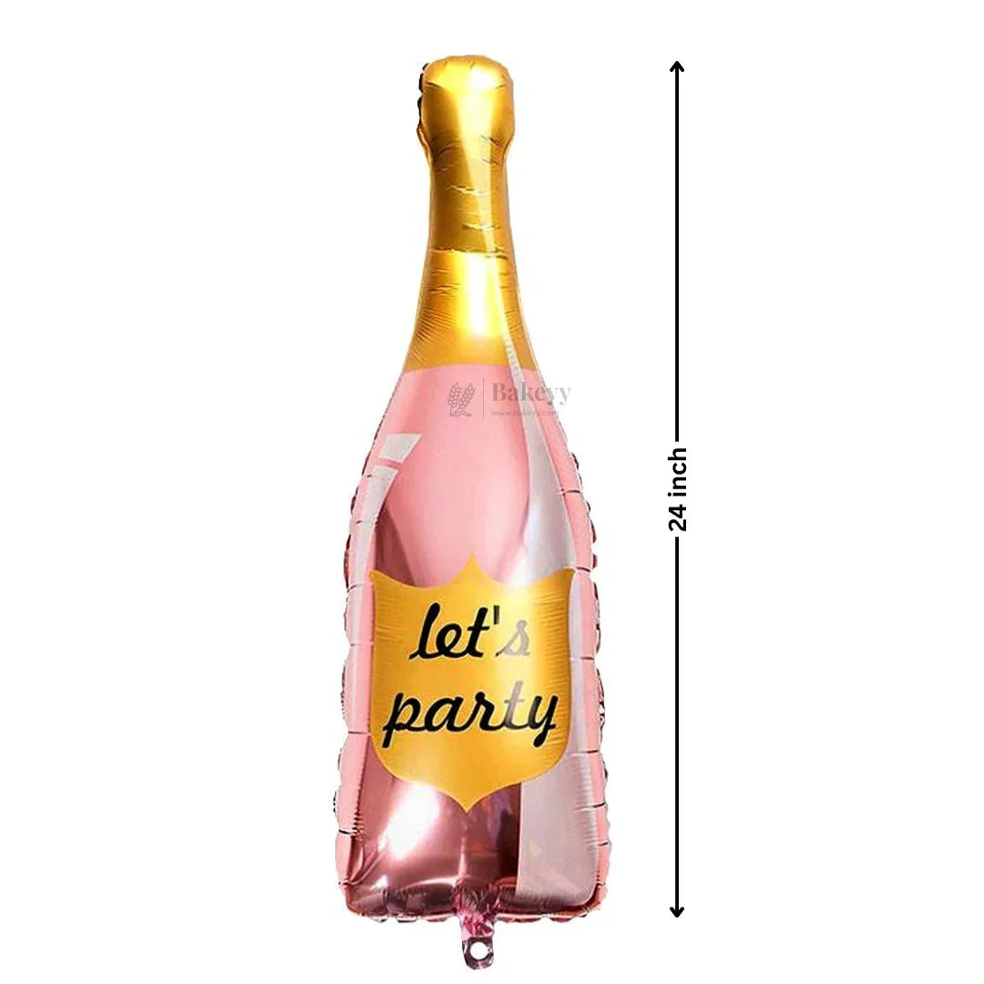 Champagne Bottle Foil Balloon – Party Decoration Balloon for Birthday, Anniversary & New Year | Pack of 1 | Multiple Designs