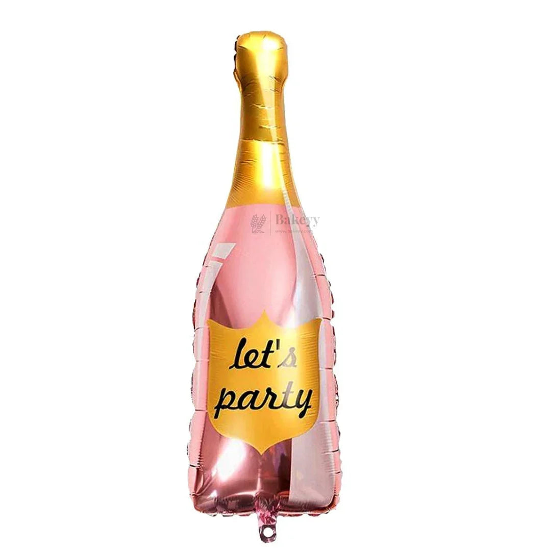 Champagne Bottle Foil Balloon – Party Decoration Balloon for Birthday, Anniversary & New Year | Pack of 1 | Multiple Designs