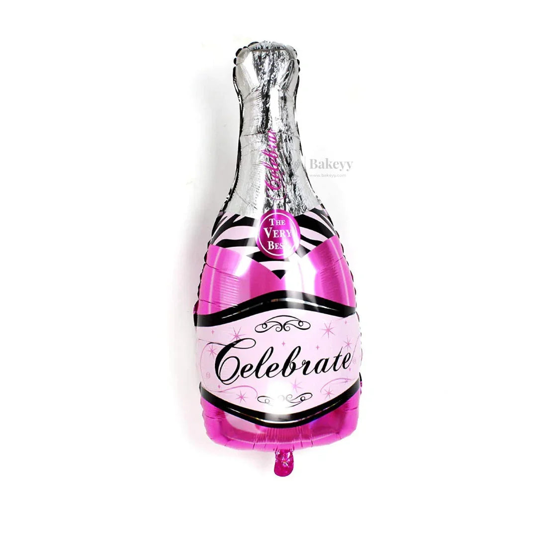 Champagne Bottle Foil Balloon – Party Decoration Balloon for Birthday, Anniversary & New Year | Pack of 1 | Multiple Designs
