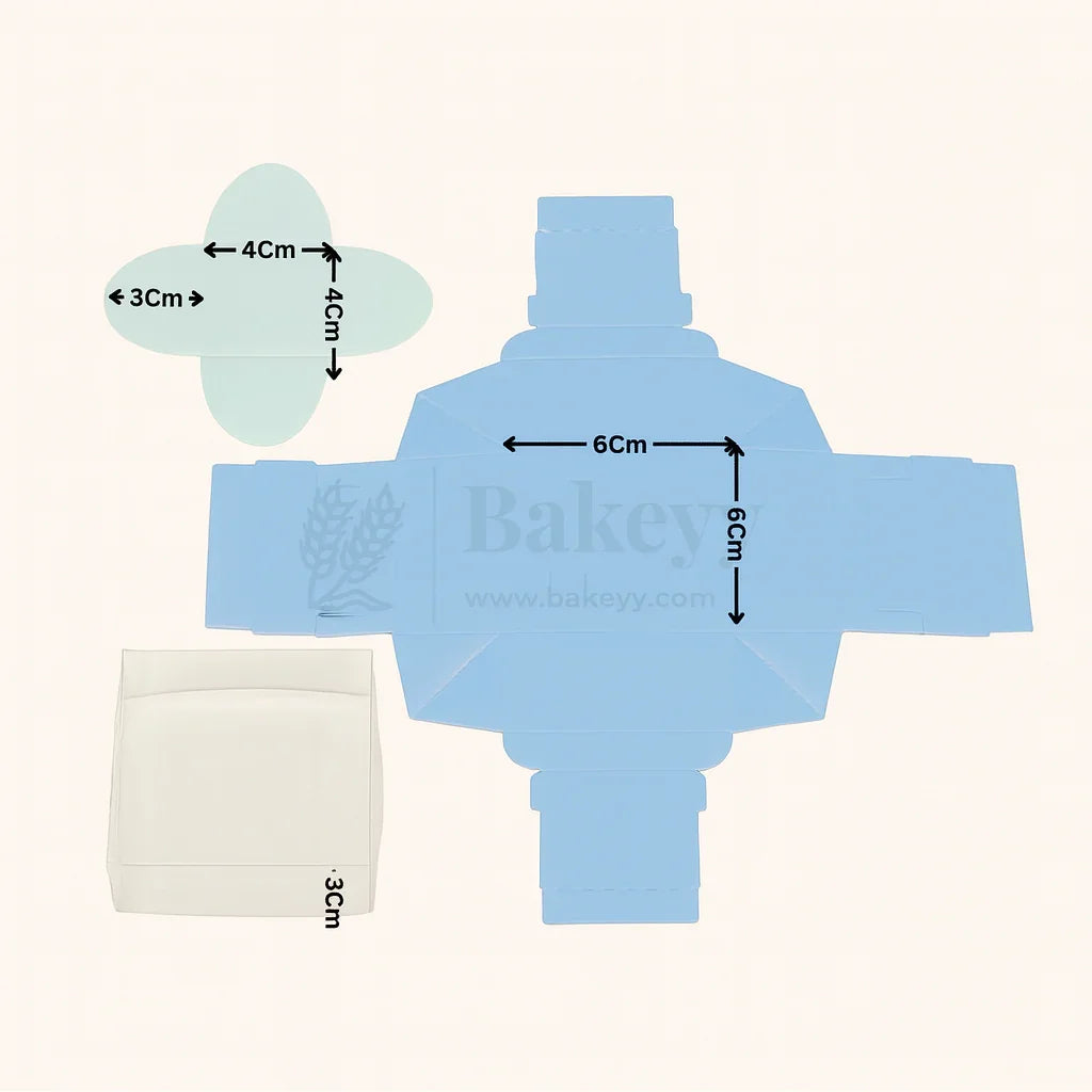 1 Cavity Chocolate Box| Blue Colour Cavity Box| Pack of 100