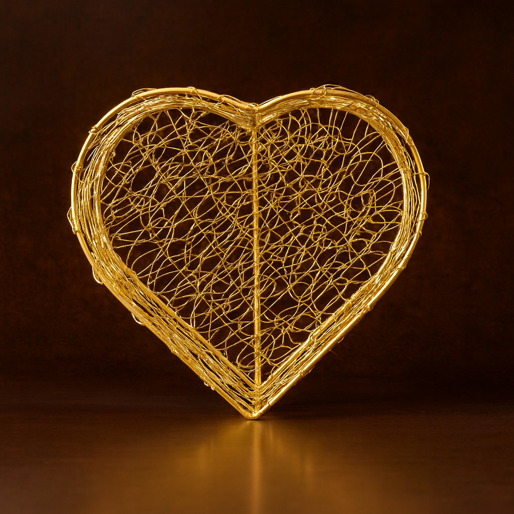 Heart Metal Basket Without Handle | 1 Piece