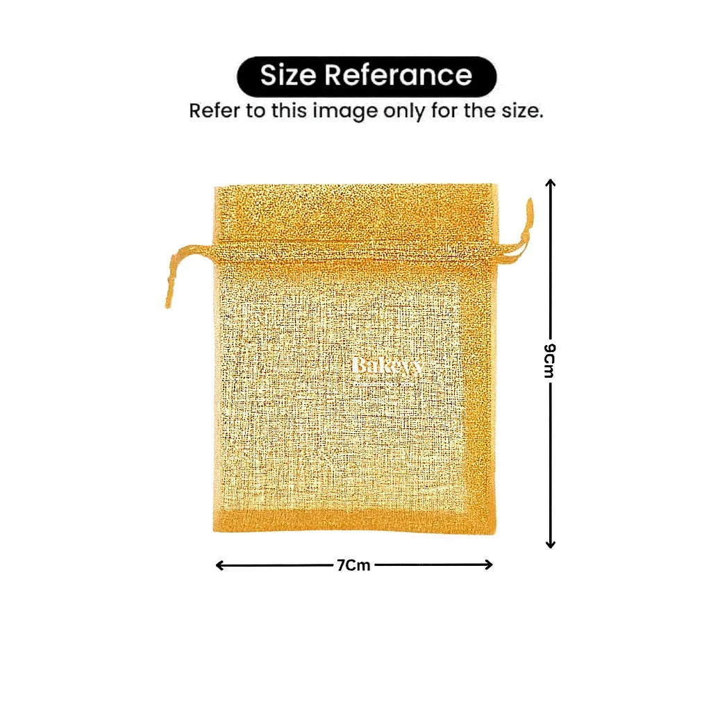 Gold Organza Potli Bags