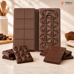 2 Cavity Assorted Design Chocolate Bar Silicone Mould