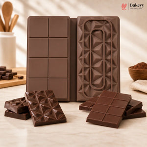 2 Cavity Assorted Design Chocolate Bar Silicone Mould
