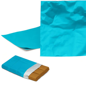 Big Aluminium Chocolate Wrapping Paper | Pack of 200 - Bakeyy.com - India - Big Aluminium Chocolate Wrapping Paper | Pack of 200 - Blue 320.00
