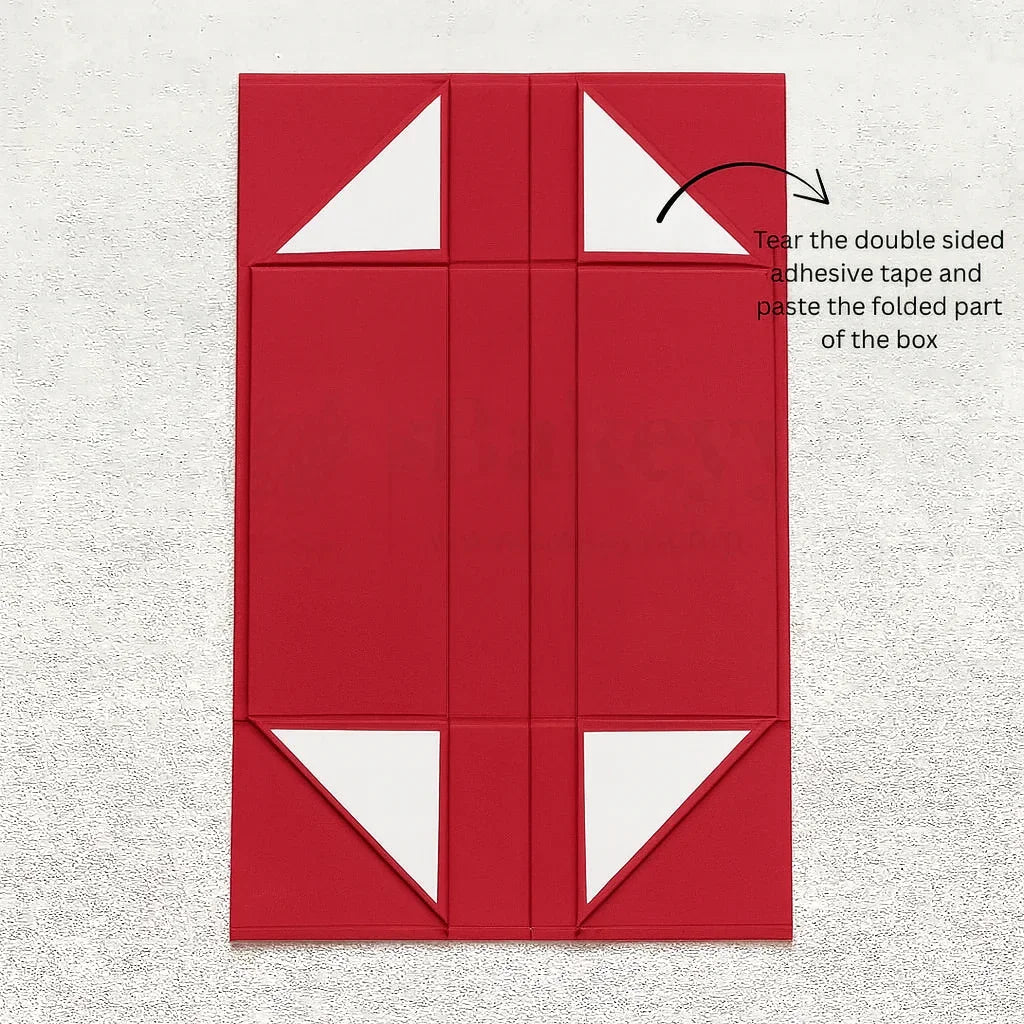 Red Colour Folding Gift Box with Heart| 1 Piece