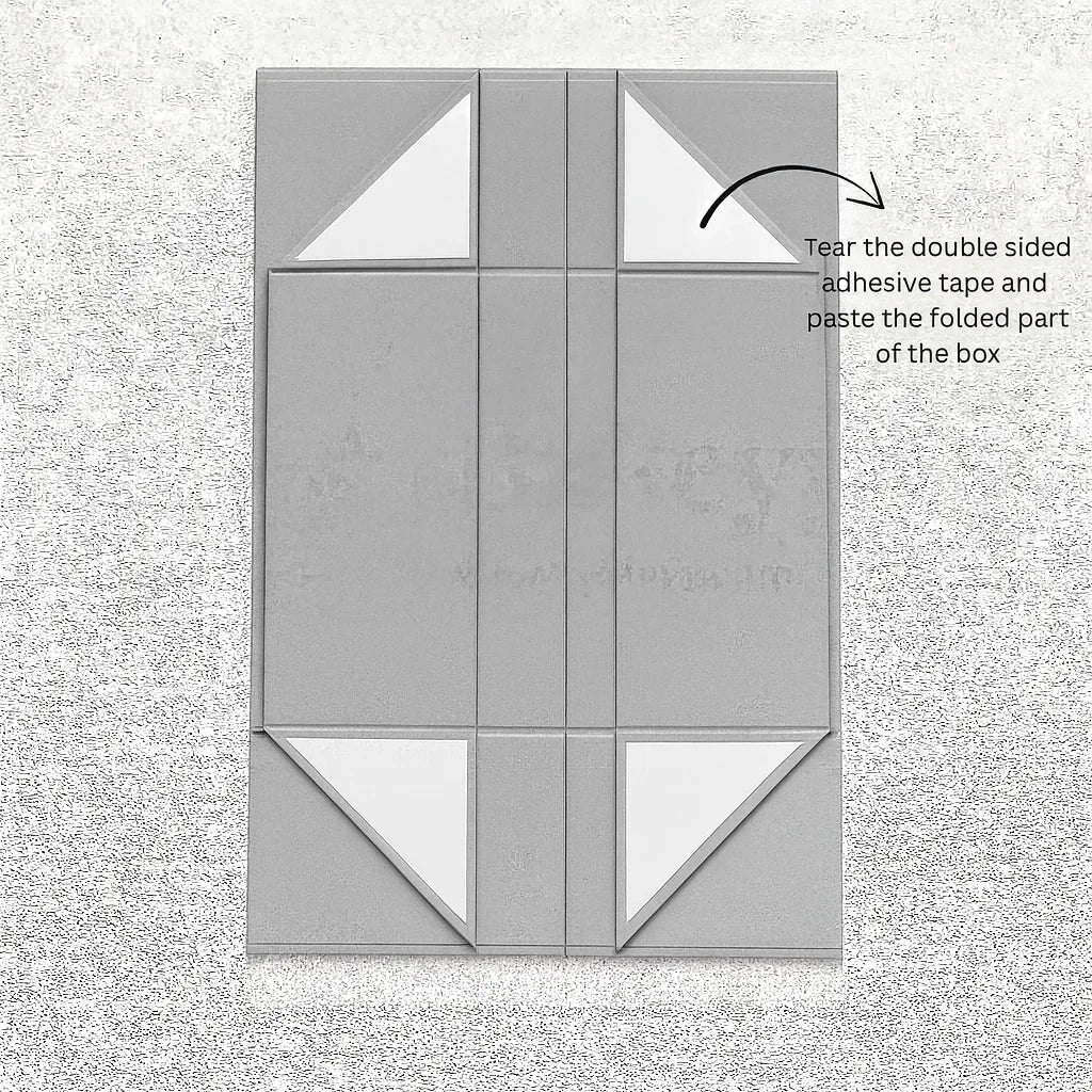 Grey Colour Folding Gift Box with Heart| 1 Piece
