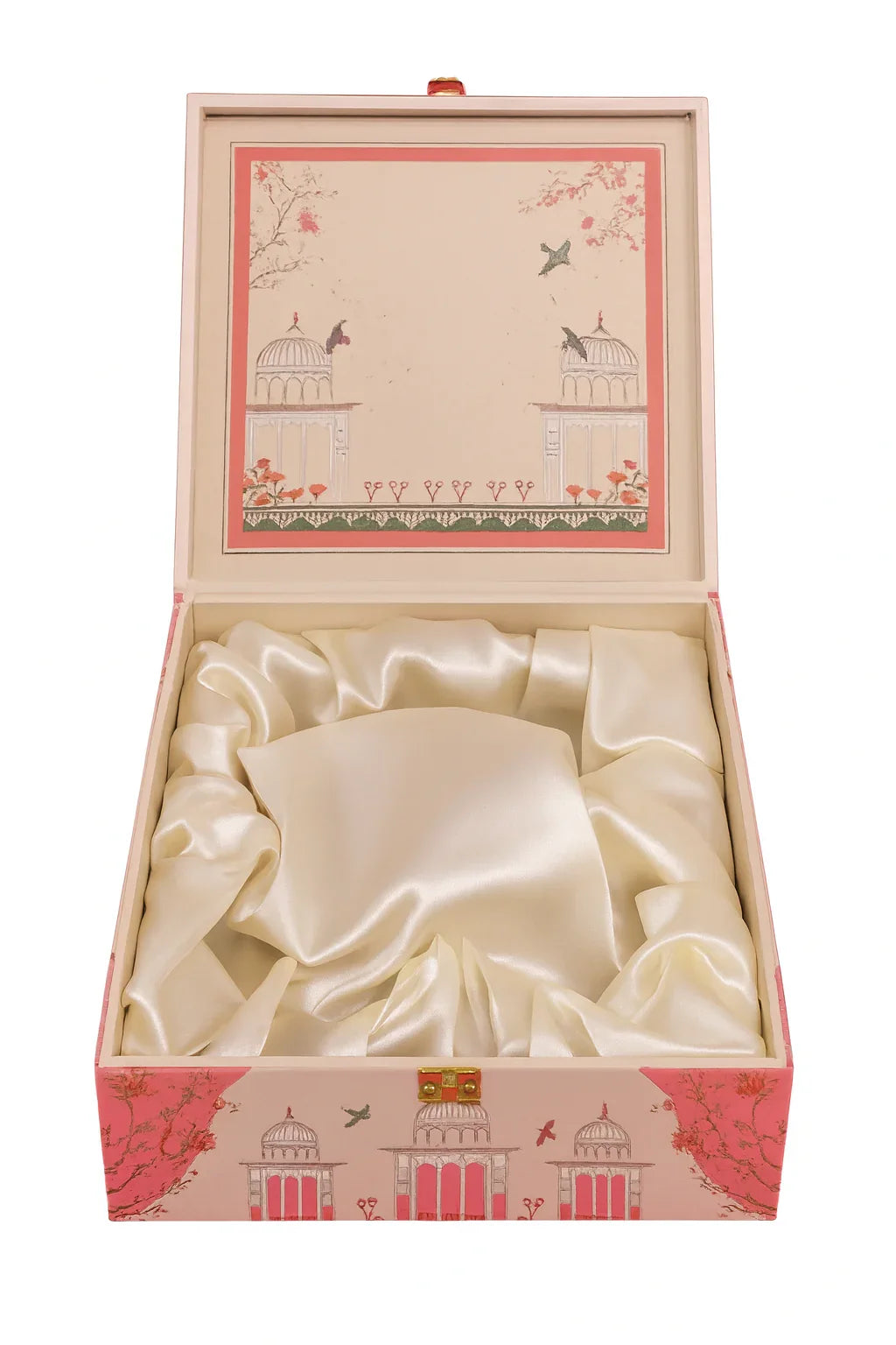 Elegant Square Pink Heritage Dome Design Themed Gift Box | Pack of 1 - Bakeyy.com - India - Elegant Square Pink Heritage Dome Design Themed Gift Box | Pack of 1 - Default Title