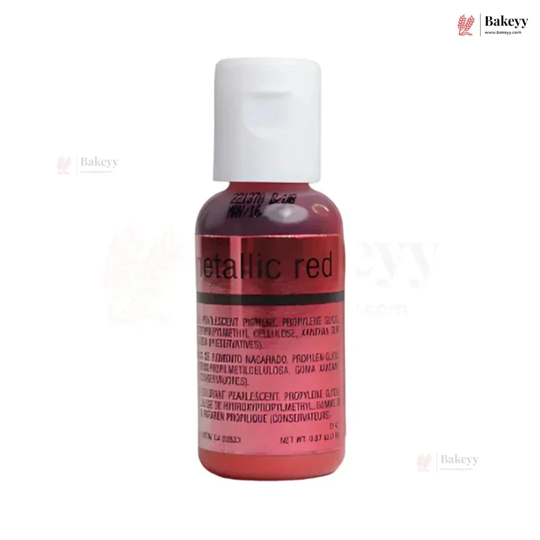 Chefmaster Metallic Airbrush Food Colour 19g | Silver & Red