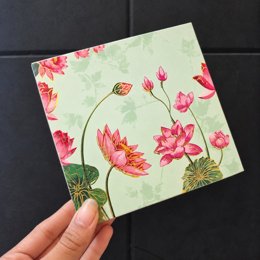 Printed Floral Chocolate Box with Golden Cavity | 3 Designs | Pack of 25