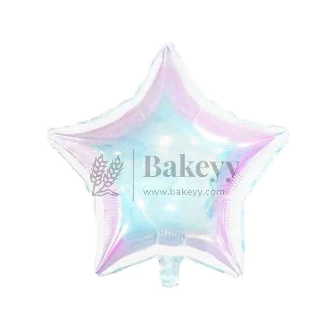 Star Shape Holographic Foil Balloon | Party Decorative | 1 Piece - Bakeyy.com - India - Star Shape Holographic Foil Balloon | Party Decorative | 1 Piece - Default Title