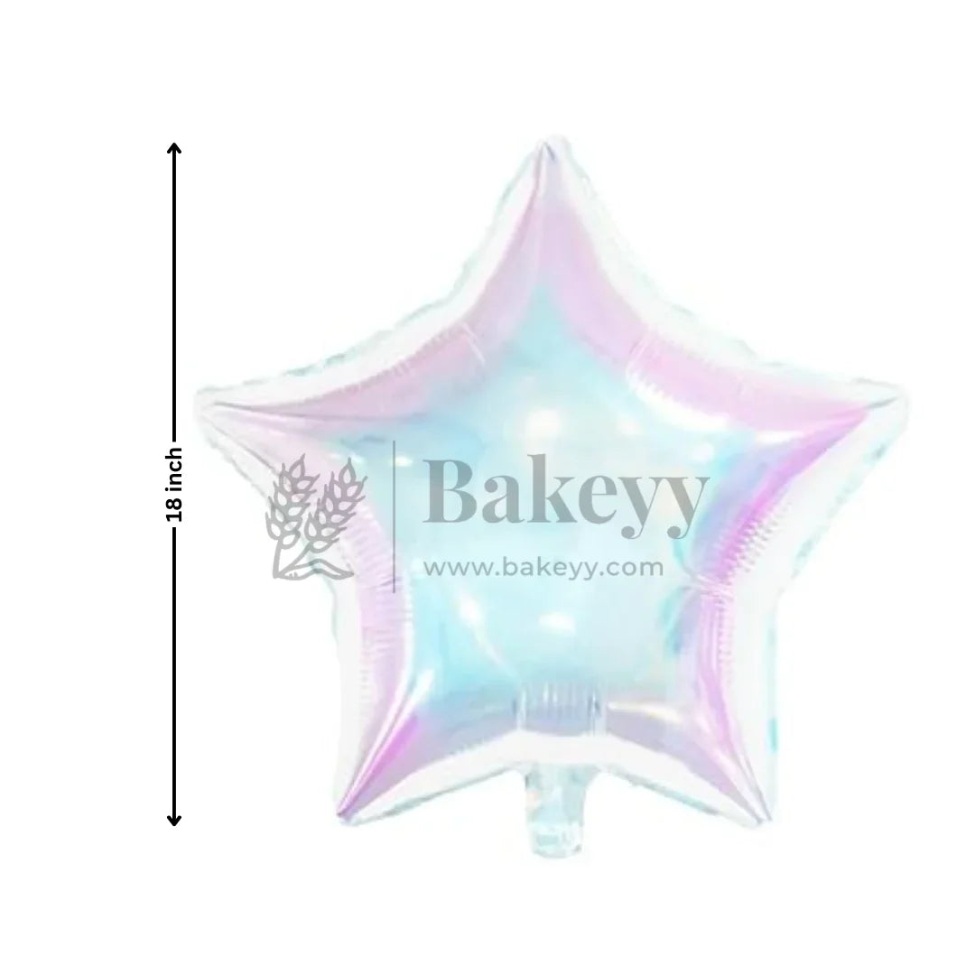 Star Shape Holographic Foil Balloon | Party Decorative | 1 Piece - Bakeyy.com - India - Star Shape Holographic Foil Balloon | Party Decorative | 1 Piece - Default Title