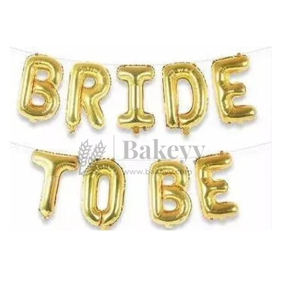 Gold “BRIDE TO BE” Foil Balloons | Party Decoration | 1 Piece