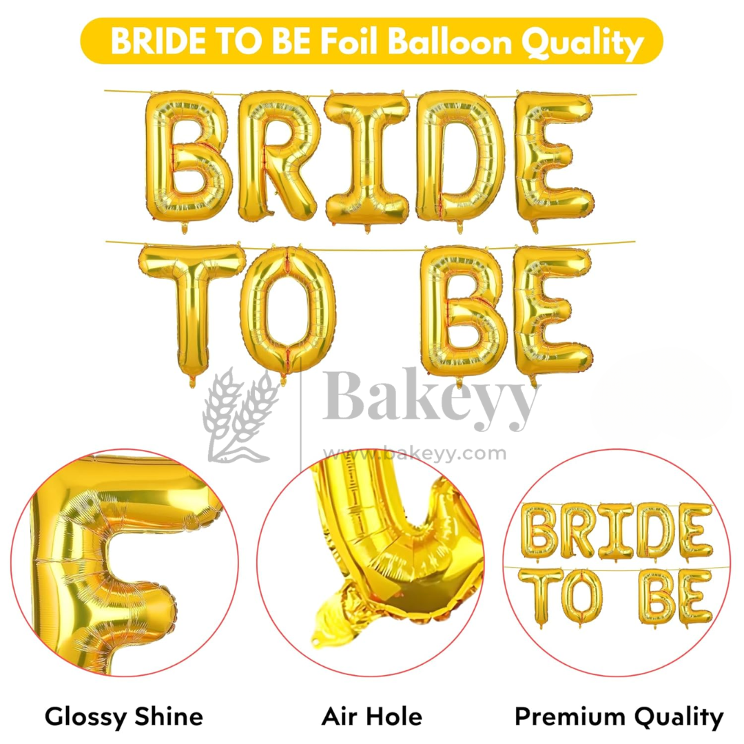 Gold “BRIDE TO BE” Foil Balloons | Party Decoration | 1 Piece